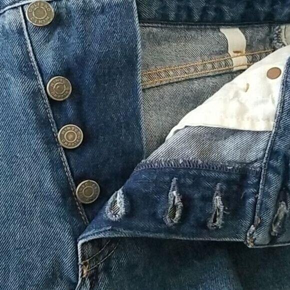 GRLFRND Payton Cross Over Cotton Denim High Rise Mini Skirt NEW Women's 25 - Picture 7 of 8